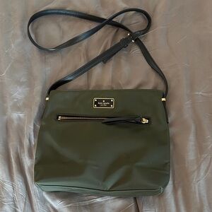 Kate Spade Olive Crossbody Bag with Black Strap